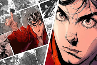 design comic book illustration with comic book illustrator