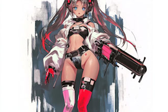 draw anime art and illustration