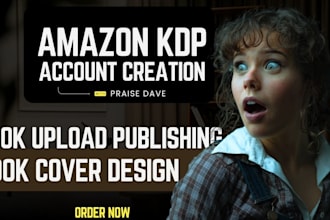 create and setup amazon KDP account creation book formatting for US and non US