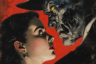 create amazing vintage horror comics artwork illustration