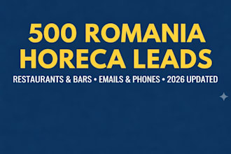 provide 500 verified horeca restaurant leads in romania