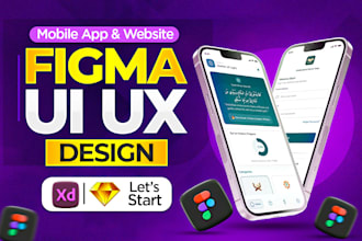 do UI UX design for mobile app, website and dashboard UI UX design in figma