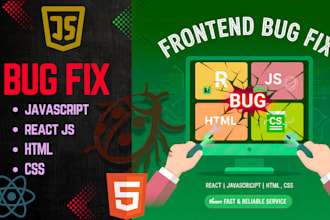 fix react js bugs, javascript errors, and frontend issues
