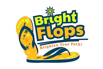 create a fun entertaining powerful logo for bright flops