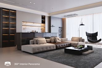 render realistic 360 3d interior panoramas