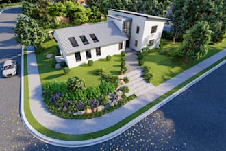 create 3d rendering of your property, home exterior visualization,revit 3d model