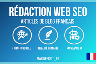 write high quality SEO articles in french using human expertise and ai power