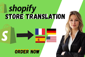 translate your shopify store in english, german, spanish, dutch and arabic