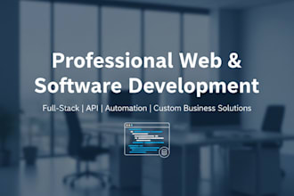 develop custom web and software solutions for your business