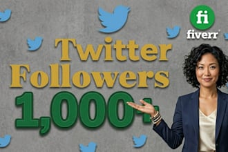 1000 twitter followers as your need