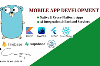 do mobile apps  with flutter, react native, kotlin andorid ios