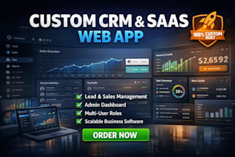 develop custom CRM saas web app and business software solutions