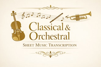 transcribe classical and orchestral music into professional sheet music