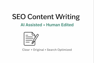write SEO blog posts with ai assisted writing and human editing
