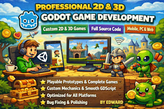 develop a complete 2d godot game using godot engine, gdscript and mechanics