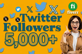5000 twitter followers as your need