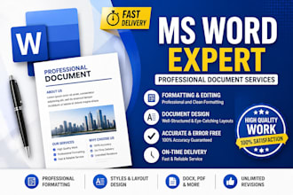 do fast ms word typing, formatting and document editing
