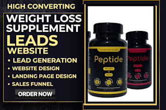 generate weight loss leads health supplement peptide semaglutide leads website