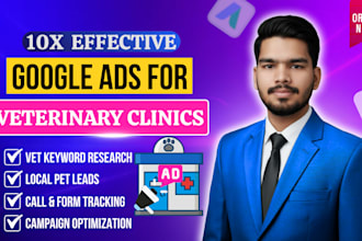 set up and optimize google ads for veterinary clinics