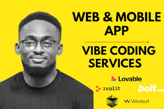 do vibe coding and vibe code your app and website using lovable or replit