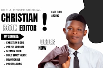 be your book editor for your christian manuscripts, devotionals, prayer journals