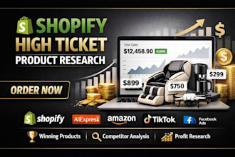 do shopify high ticket product research for winning products that sell