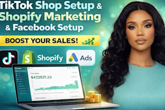 setup 30k tik tok shop, tiktok shop setup shopify marketing ig facebook shop