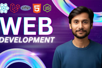 fix, and develop website with react,php,laravel,html