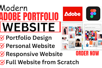design modern UI UX adobe portfolio website using figma adobe xd photoshop app