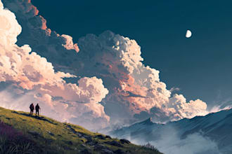 anime background and environment concept art