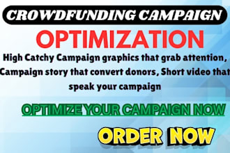 do crowdfunding campaign page optimization, copy writting and video
