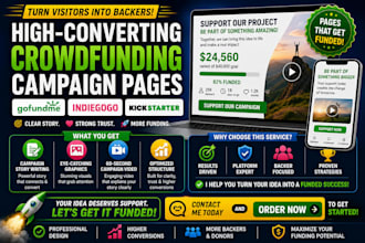 do crowdfunding campaign page optimization, copy writting and video