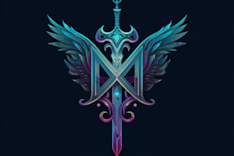 do awesome rpg fantasy or sci fi logo for you