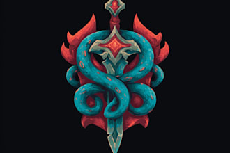create a custom fantasy gaming or youtube channel logo