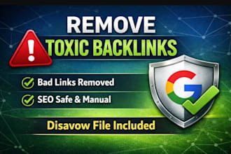 remove toxic backlinks and submit a safe google disavow file
