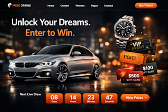 design event ticket website raffle website giveaway competition for ticket sale