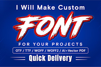design custom font, typeface, or typography for your brand or project