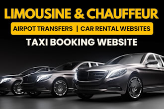 design limousine website, chauffeur website, taxi website, taxi booking website