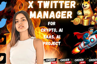 be your x twitter manager for crypto, ai saas, ai  project and tech brand growth