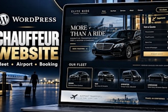 design chauffeur, limousine and taxi booking website