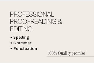 professionally proofread and edit your writing