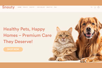 design pet website pet store pet shopify store pet dropshipping store pets store