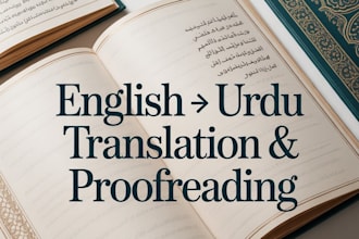 do english urdu document translation manually