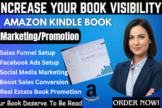 do real estate book promotion, market finance kindle ebook, facebook sales ads