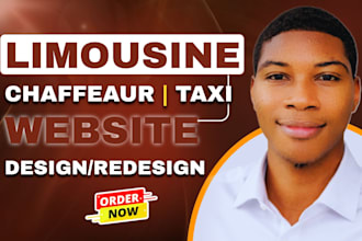 design wordpress chaffeur website, limousine website and taxi booking website