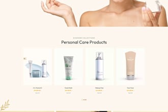 develop beauty cosmetics shop website design
