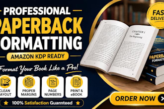do paperback, kindle ebook, book formatting and publishing