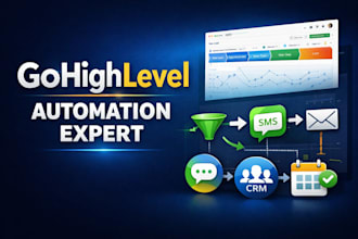 build gohighlevel automation workflows, CRM and SMS follow ups