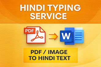 provide accurate hindi and english typing services