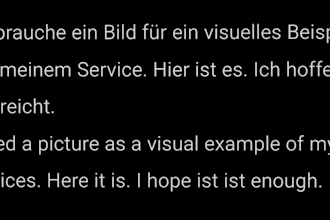 translate english and german text